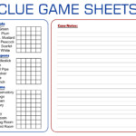 10 Best Printable Board Game Clue Sheets Printablee