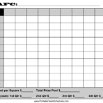 16 Square Football Board Template Super Bowl Squares Printer