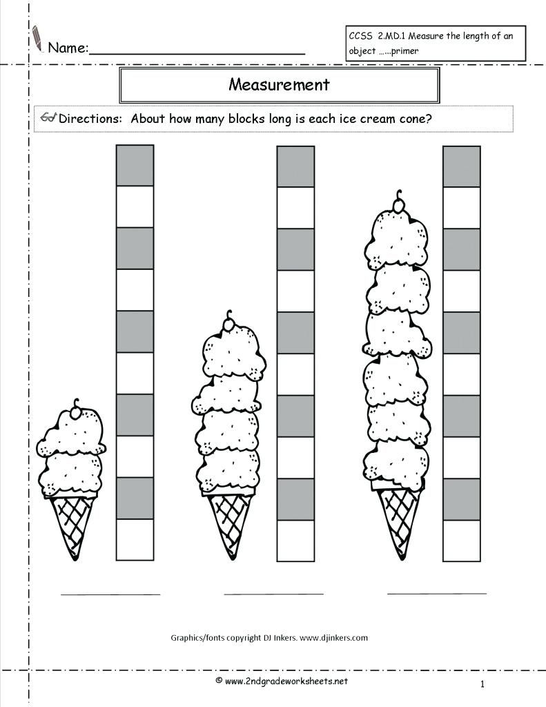 1St Grade Measurement Worksheets Math Worksheet For Kids 