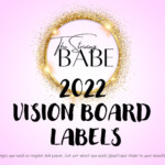 2022 Printable Manifesting Vision Board 50 Graphic Labels Etsy