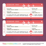 5 Free Boarding Pass Templates For Gifts Travel After Five