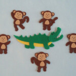 5 Little Monkeys Jumping On The Bed Teasing Mr Etsy Felt Board