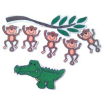 5 Little Monkeys Swinging In A Tree Fingerplay Nursery Etsy 5