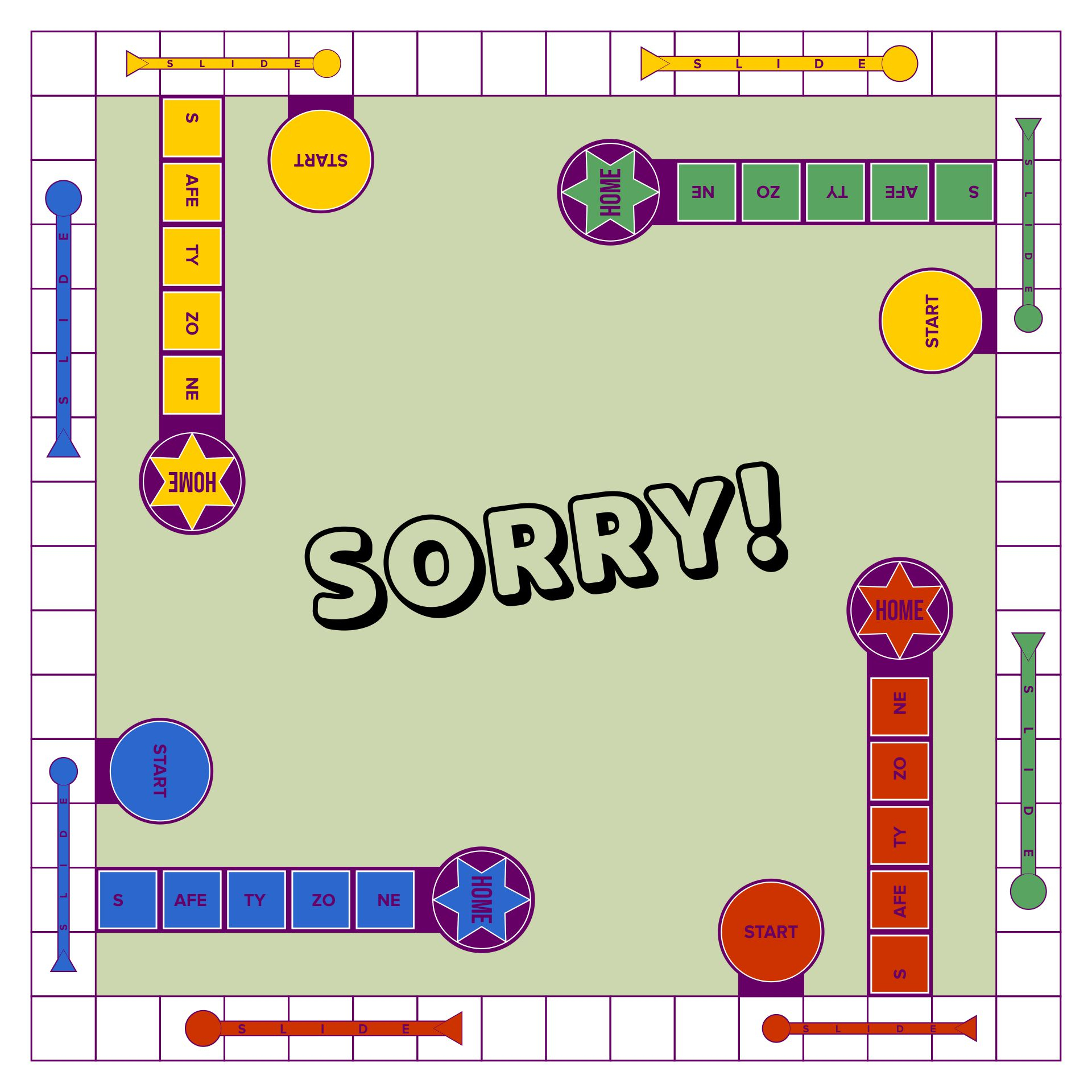 Printable Sorry Game Board Printable Board