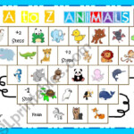 A To Z Animal Board Game ESL Worksheet By Thuy86