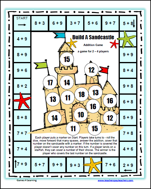 Addition And Subtraction Board Games Printables Guess Who Matching 