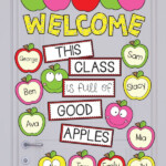 Apple Door Or Bulletin Board Display Welcome Bulletin Boards Apple