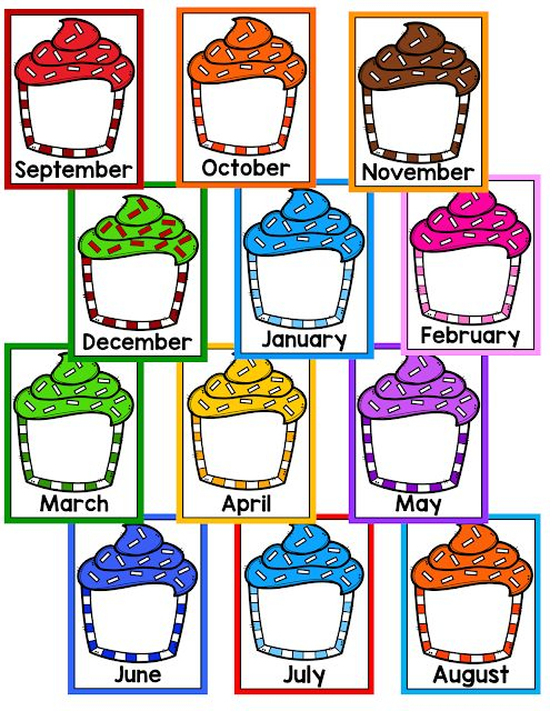 Birthday Bulletin Board Cupcake Display Freebie Pre K And 