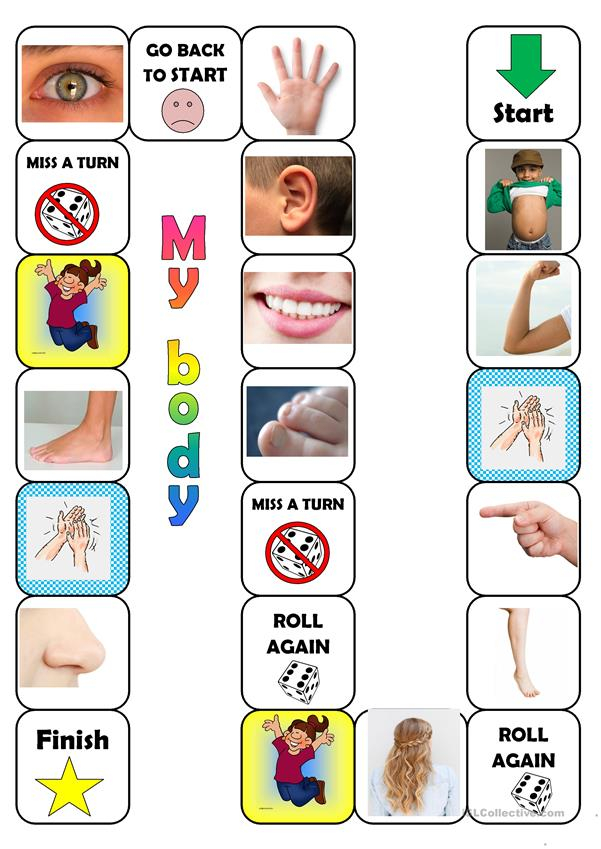 Body Parts Boardgame English ESL Worksheets For Distance Learning And 