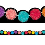 Bold Bright Pom Pom Border In 2021 Pom Pom Classroom Decorations