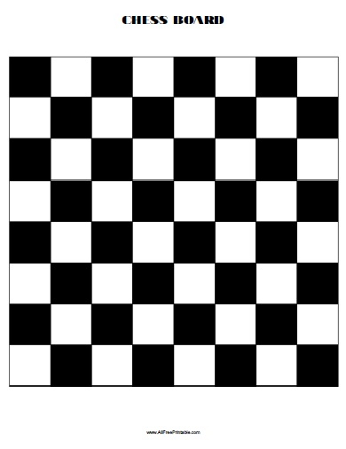 Chess Board Free Printable