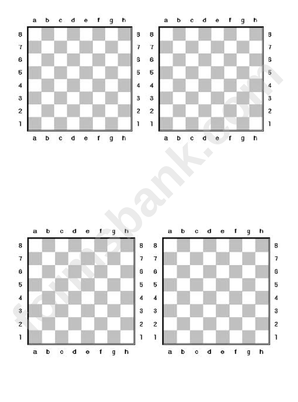 Chess Board Printable Pdf Printable Board