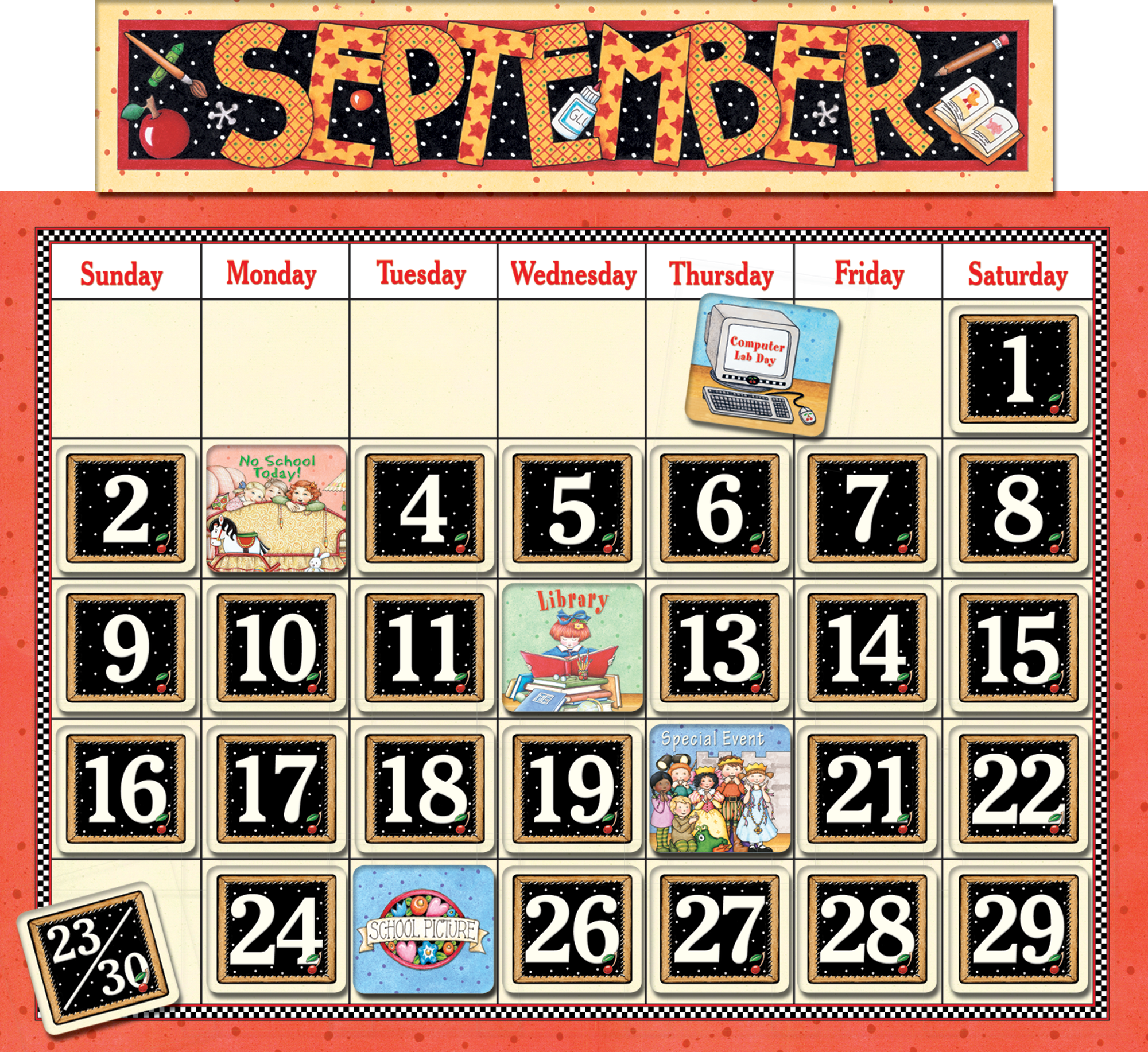 Classroom Calendar Bulletin Board From Mary Engelbreit TCR4314