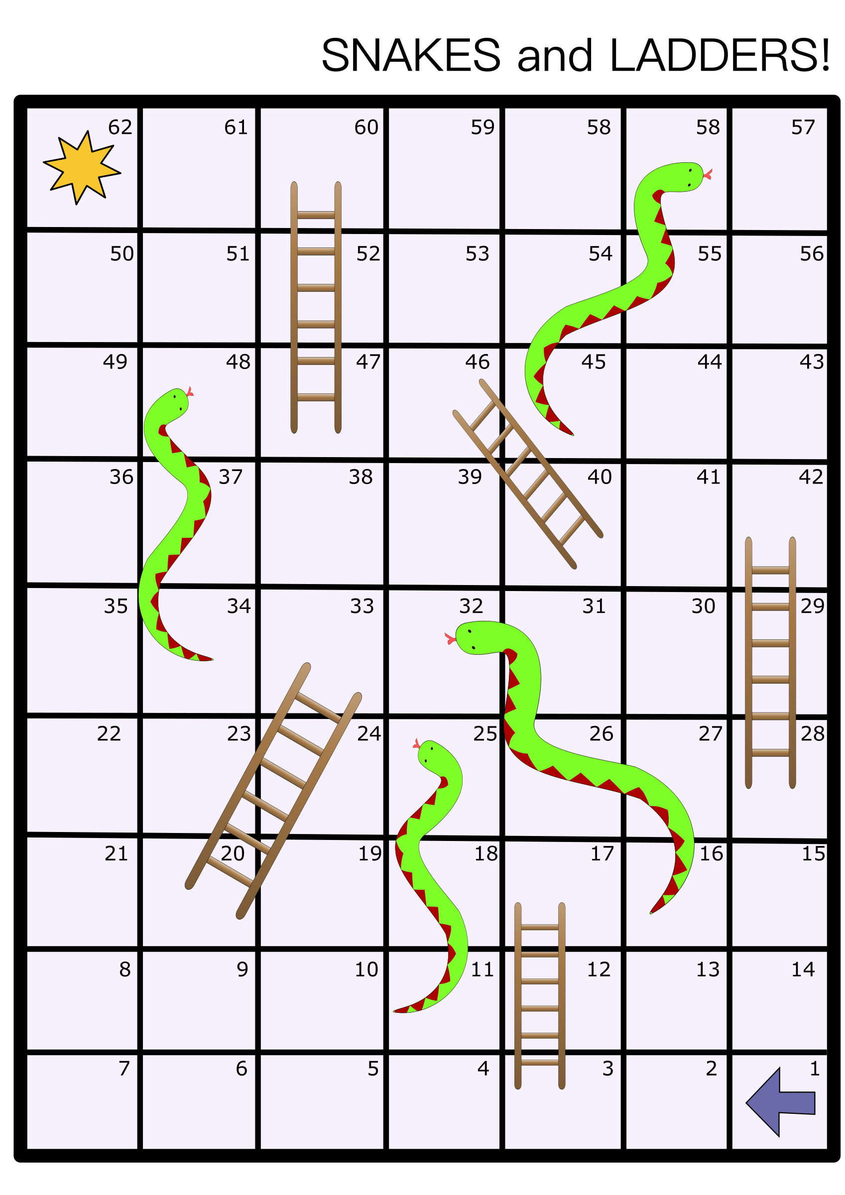 Clipart Snakes And Ladders Board Game