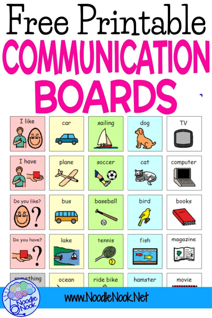 Communication Boards Printable And FREE In 2020 Communication Board 