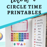 DIY Colorful Circle Time Board Not Quite Super Mom In 2020 Circle