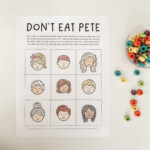 Don t Eat Pete Free Printable Game Board Perfect Simple Game For