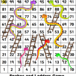 Download Snakes And Ladders Board Game Printable Template