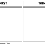 First Then Board Printable Template Storyboard