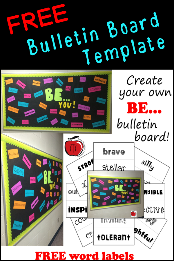 FREE BE Bulletin Board Word Labels Classroom Freebies Bulletin 