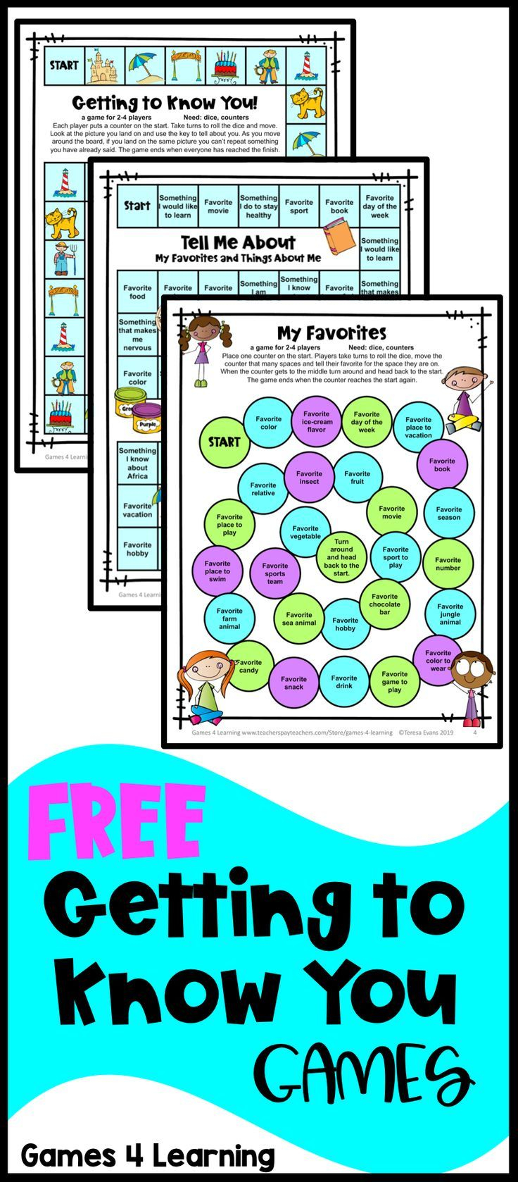 Free First Day Of School Activities Back To School Getting To Know