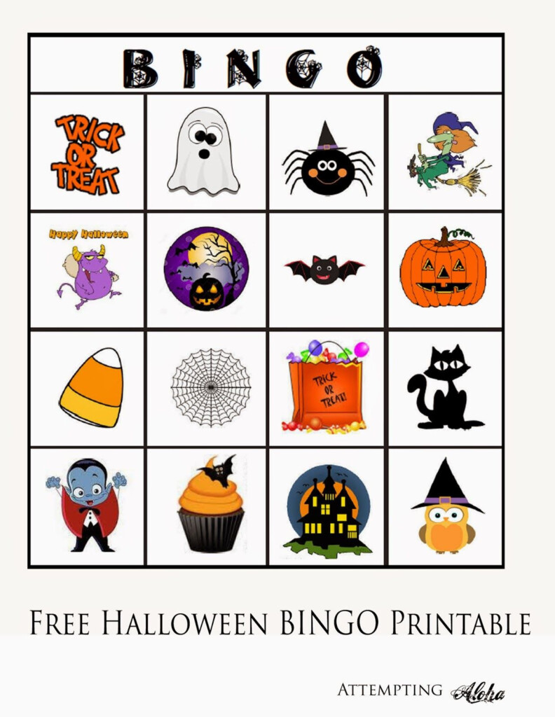 Free Halloween BINGO Printable For Little Kids Halloween Bingo 