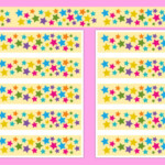 Free Printable Borders For Pictures Multi Coloured Stars