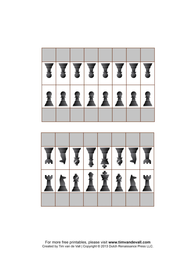 Free Printable Chess Boards And Chess Pieces For Kids Chess Board 