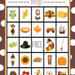 Free Printable Thanksgiving Bingo Game Fun Squared