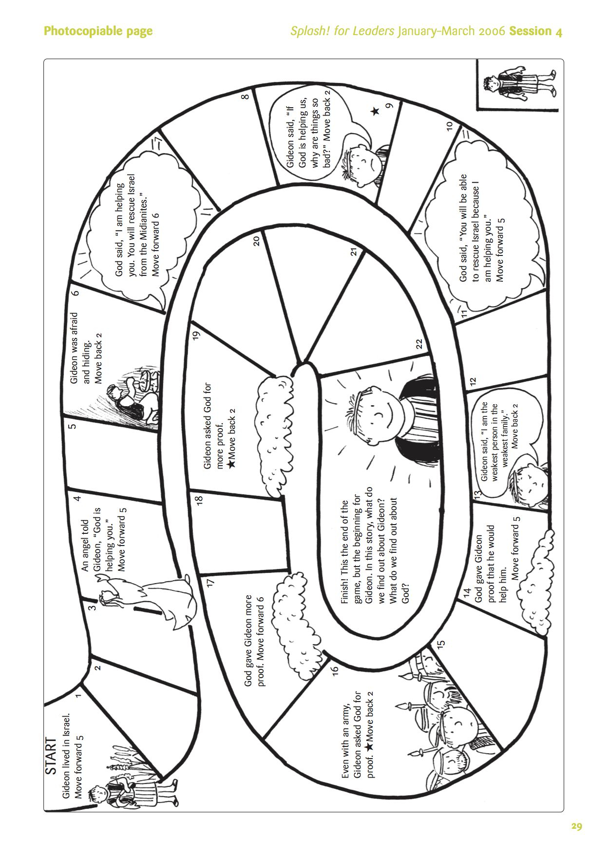 Gideon Board Game Sunday School Games Sunday School Activities 