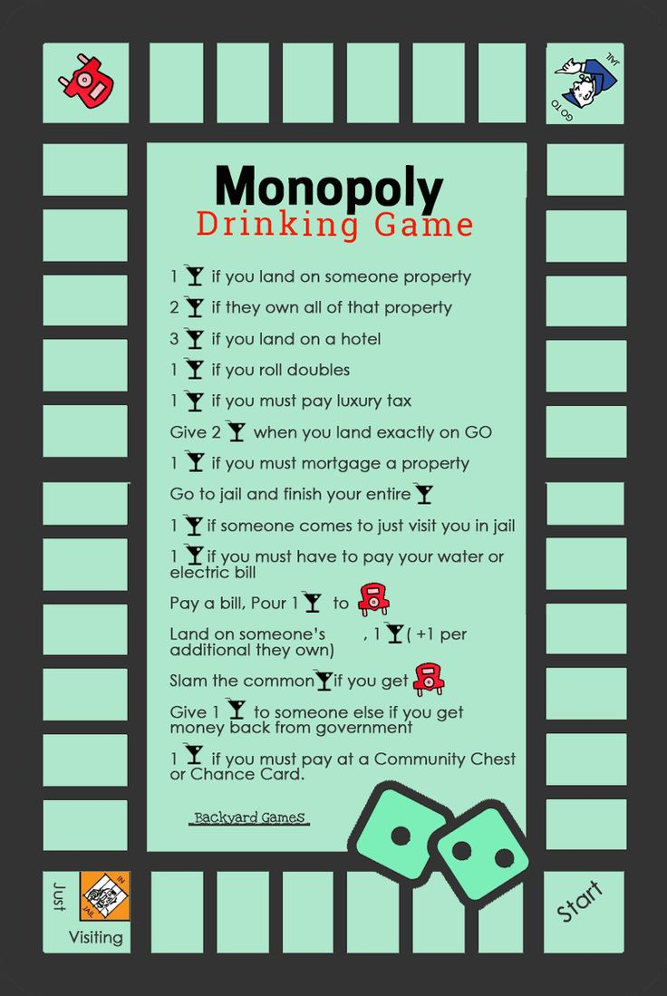 How To Play Monopoly Drinking Game Rules Beer Opoly Board Game 