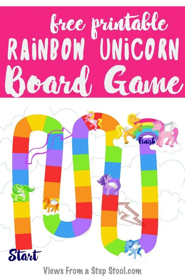 Image Result For Unicorn Game Free Printables Preschool Board Games