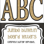 Jumbo Bulletin Board Or Wall Display Letters In A Burlap Pattern