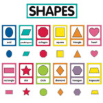 Just Teach Shape Cards Mini Bulletin Board Set CD 110395 Carson