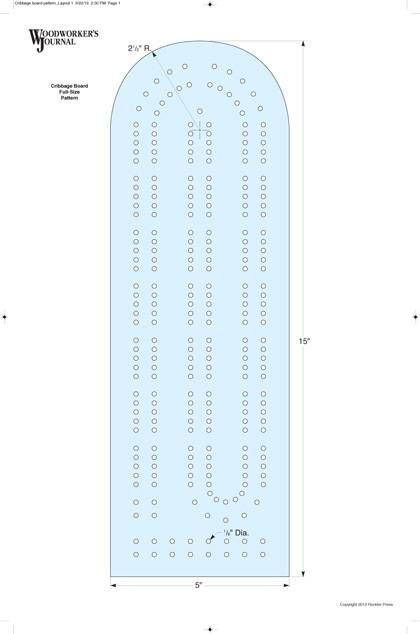 Make A Cribbage Board Using A CNC Router Or Templates Cribbage Board 