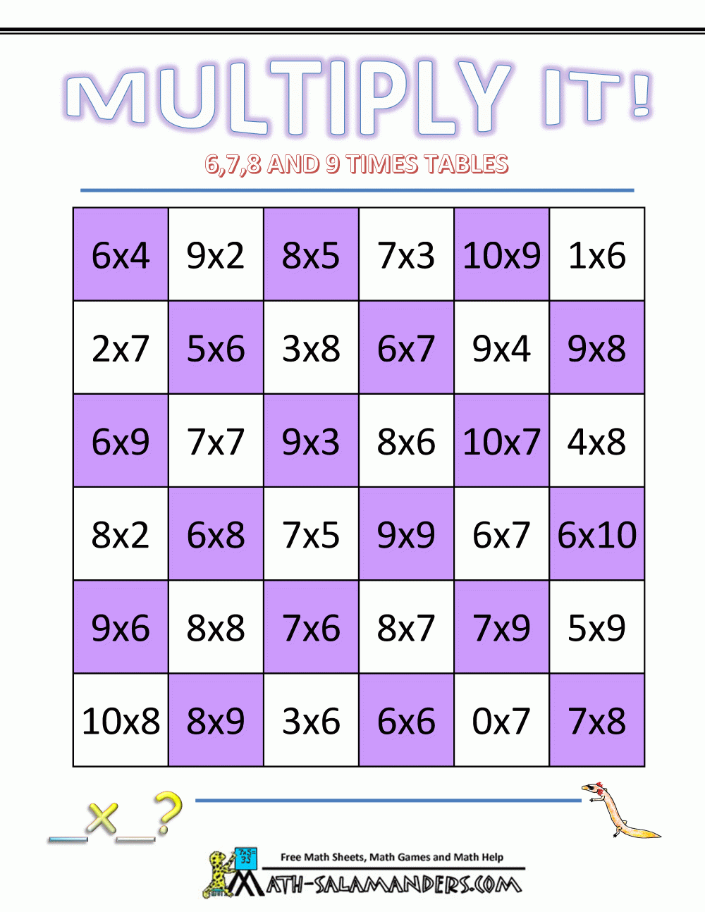 Math Multiplication Games