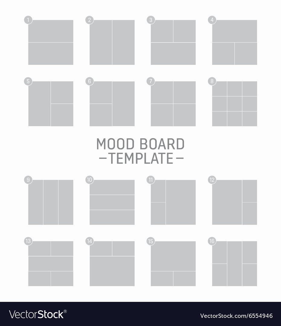 Mood Board Template Royalty Free Vector Image VectorStock