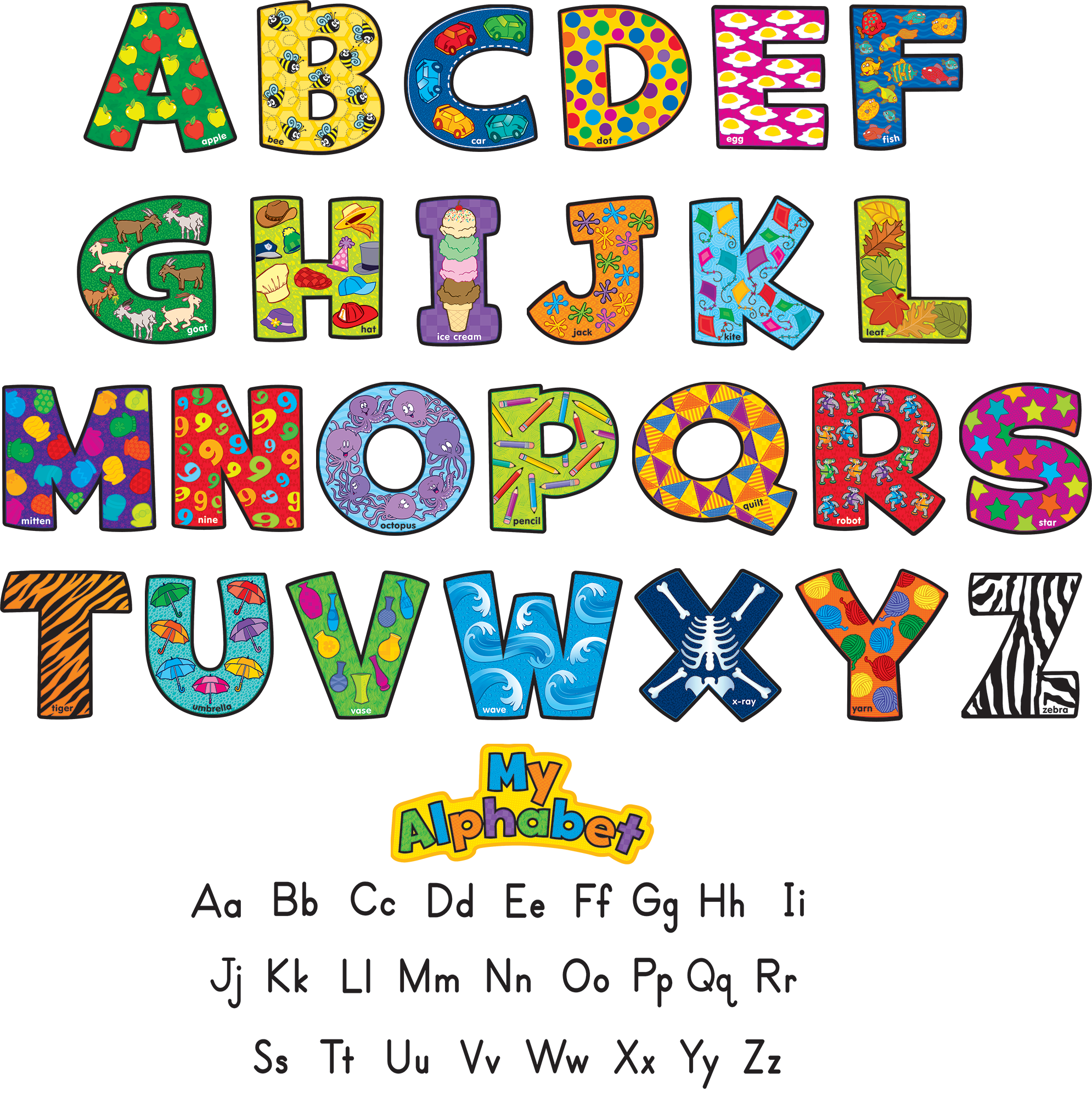 My Alphabet Mini Bulletin Board Display Set TCR5371 Teacher Created