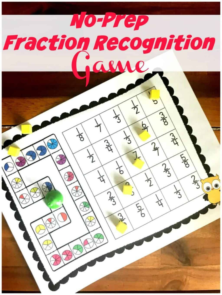 No Prep Printable Fraction Games Fraction Games Printable Math Games 