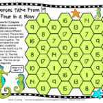 Ocean Animals Subtraction Games For Fact Fluency Printable Math Board