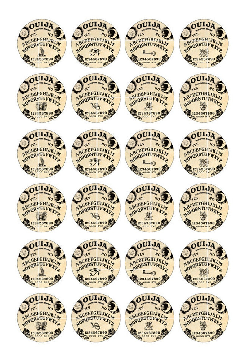 Ouija Board Circle Printable Images 12mm 14mm 16mm 18mm For Etsy