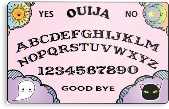  Pastel Kawaii Ouija Board Metal Print By The Creeps Redbubble