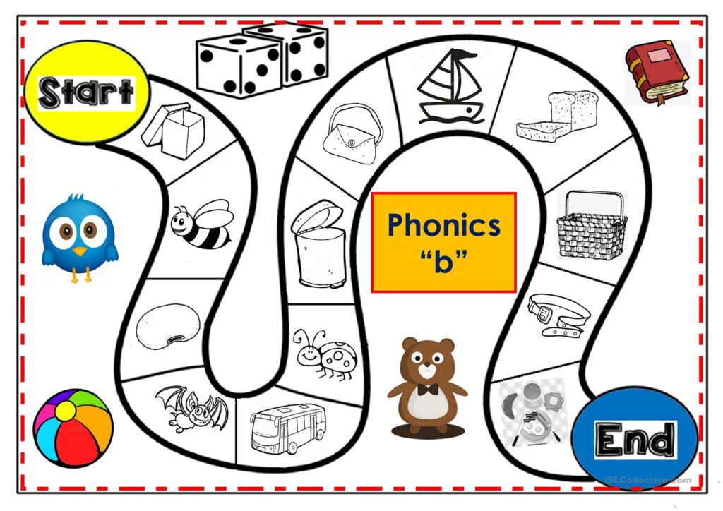 PHONICS B BOARD GAME English ESL Worksheets For Distance Learning And 