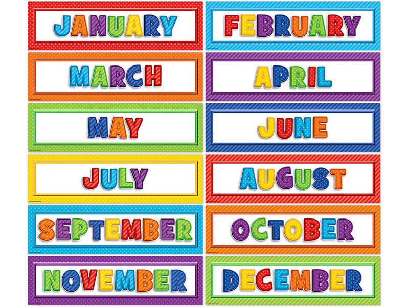 Playful Patterns Months Of The Year Bulletin Board Set Months In A