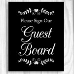 Please Sign Our Guest Book Or Please Sign Our Guest Board 8x10