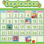 Polka Dot School Calendar Bulletin Board TCR4188 Teacher Created