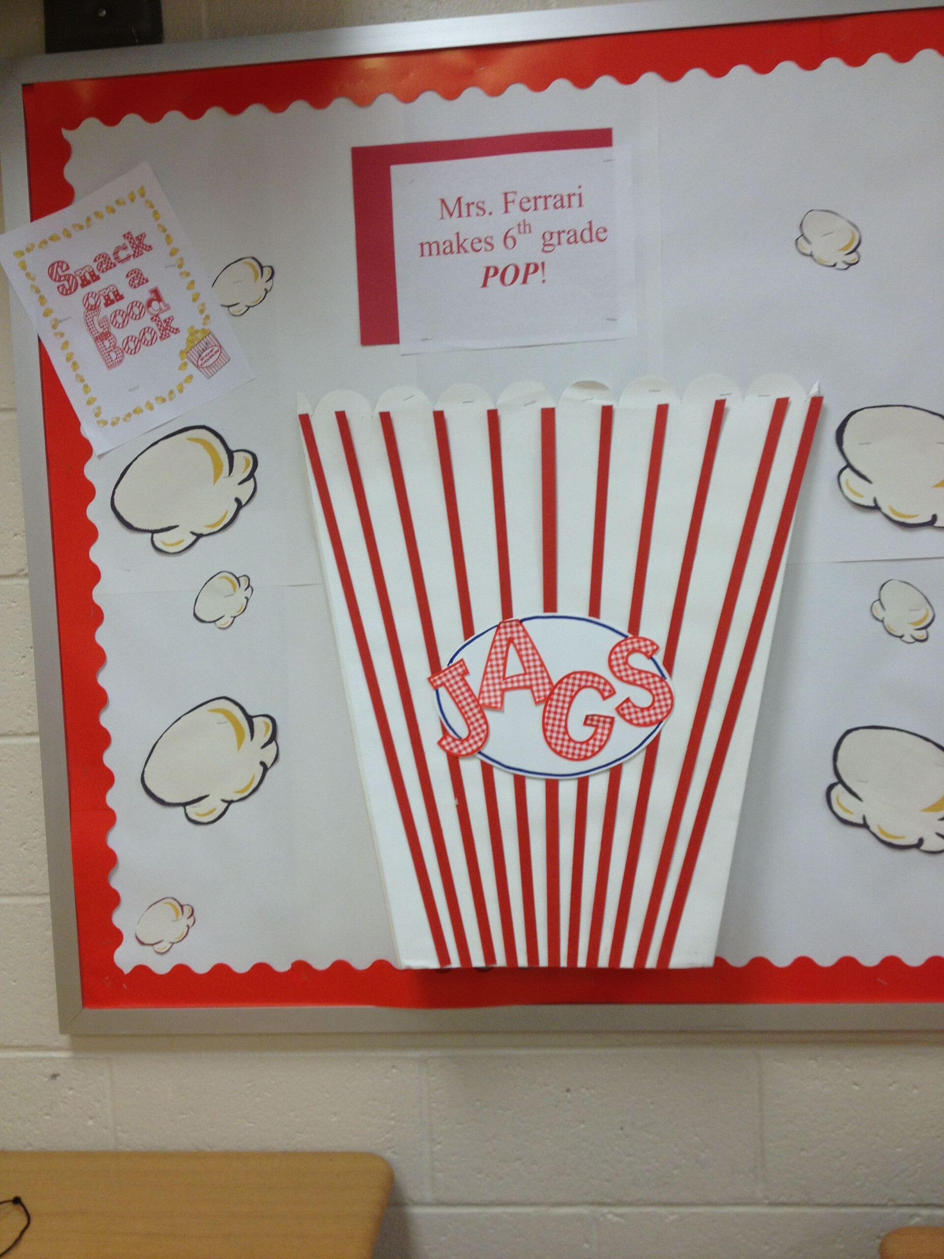 Popcorn Bulletin Board popcorn hollywoodthemedclassroom Popcorn