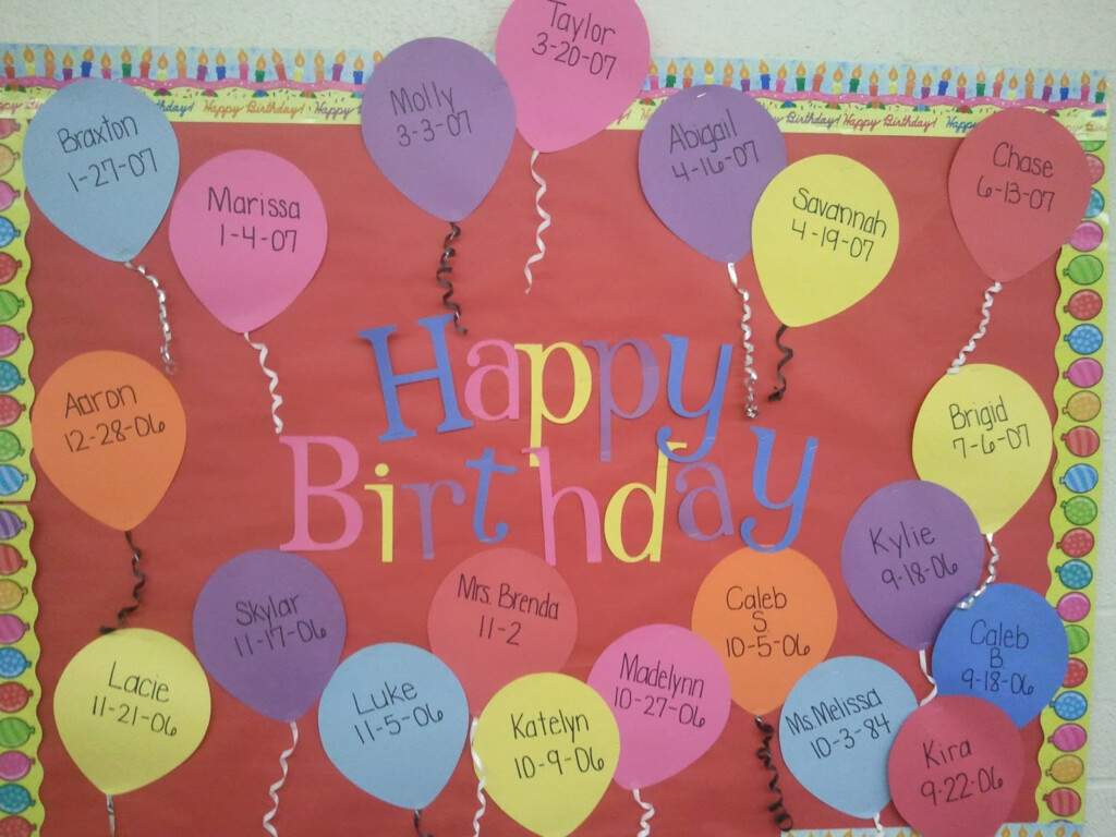 PreK My Style Birthday Bulletin Board