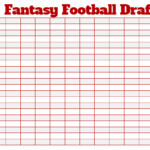 Printable 12 Team Fantasy Football Draft Board Customizable