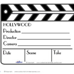 Printable Clapboard Decoration Movie Themed Party Hollywood Party